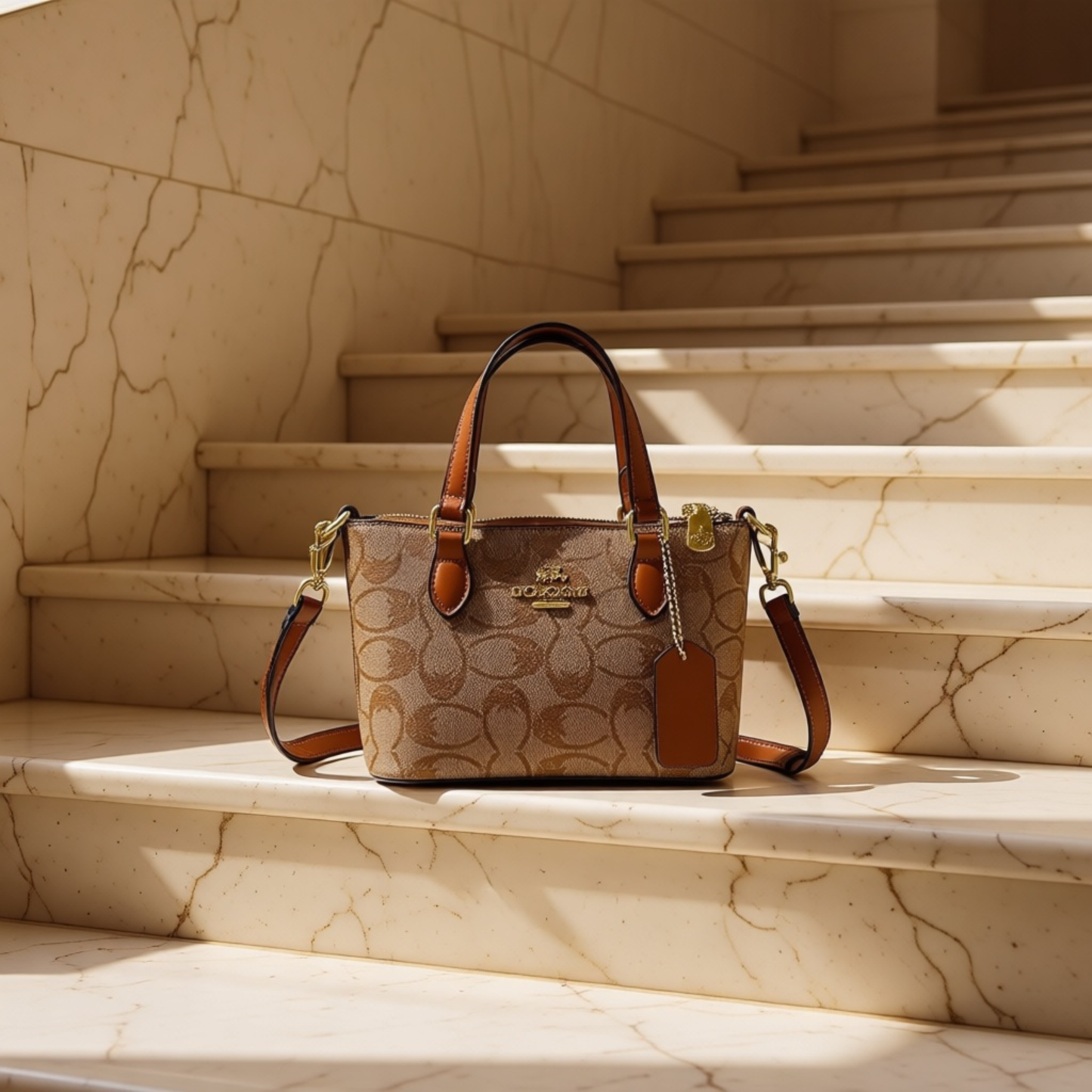 Coach Luxury Printed Shoulder Crossbody Handbag