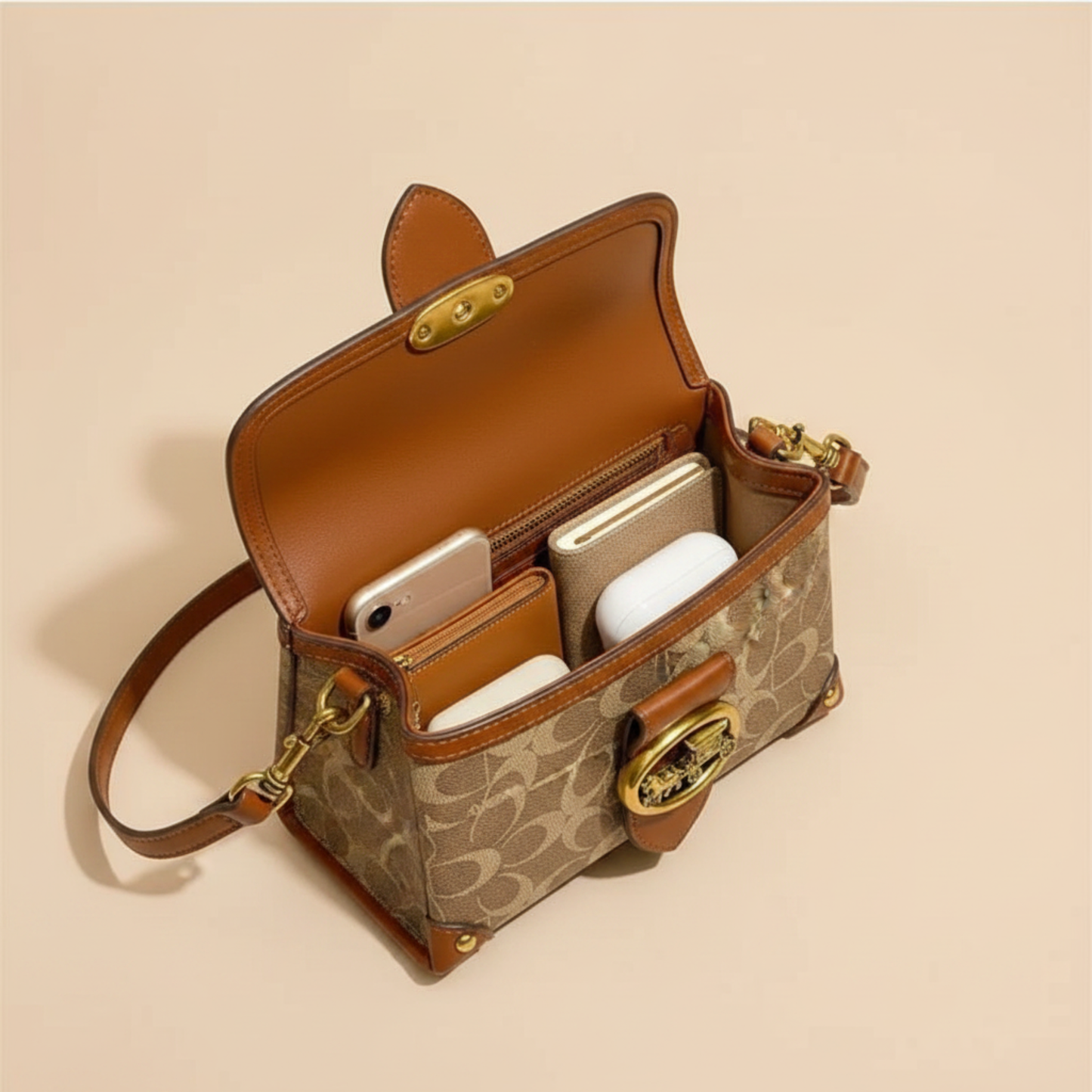 Elegant Minimalist Contrast Color Women’s Crossbody Box Handbag