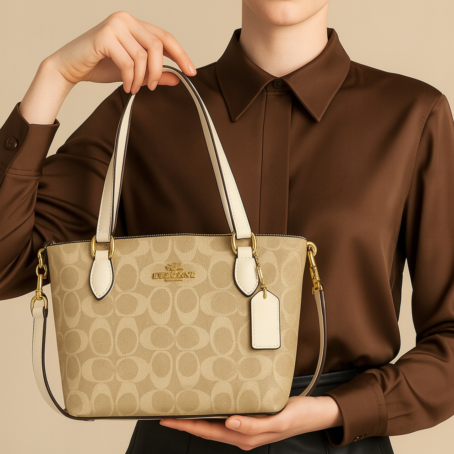 Coach Luxury Printed Shoulder Crossbody Handbag