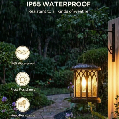 Waterproof Solar Lanterns, Outdoor Patio & Garden Decor, Set of 2