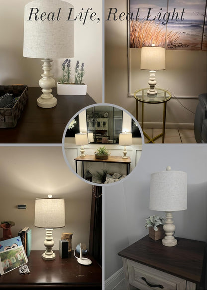 Set of 2 Rustic Farmhouse Table Lamps
